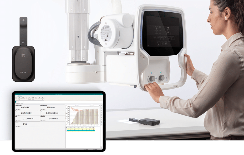 Mako meter with Ocean Next software on tablet